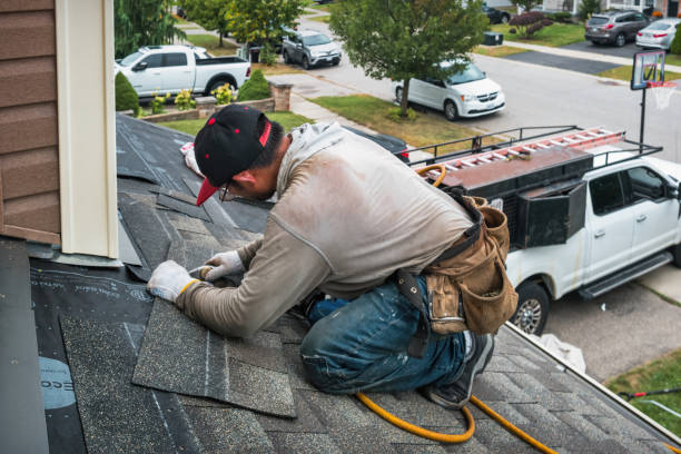 Professional Emergency Roof Repair technician working in Waterboro, ME